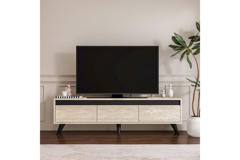 Hume Tv-bænk 150 cm - Beige/Antracit - Møbler - TV borde & mediemøbler - TV-borde