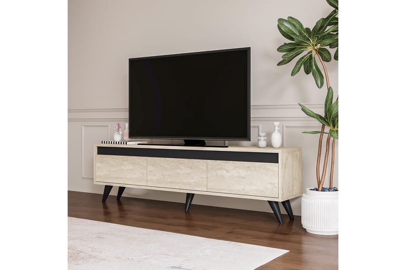 Hume Tv-bænk 150 cm - Beige/Antracit - Møbler - TV borde & mediemøbler - TV-borde