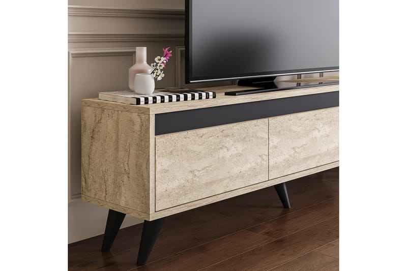 Hume Tv-bænk 150 cm - Beige/Antracit - Møbler - TV borde & mediemøbler - TV-borde