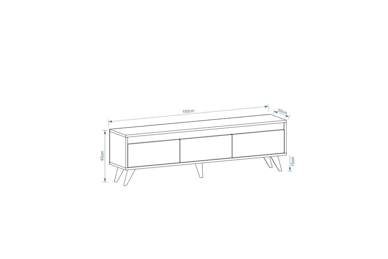 Hume Tv-bænk 150 cm - Eg - Møbler - TV borde & mediemøbler - TV-borde