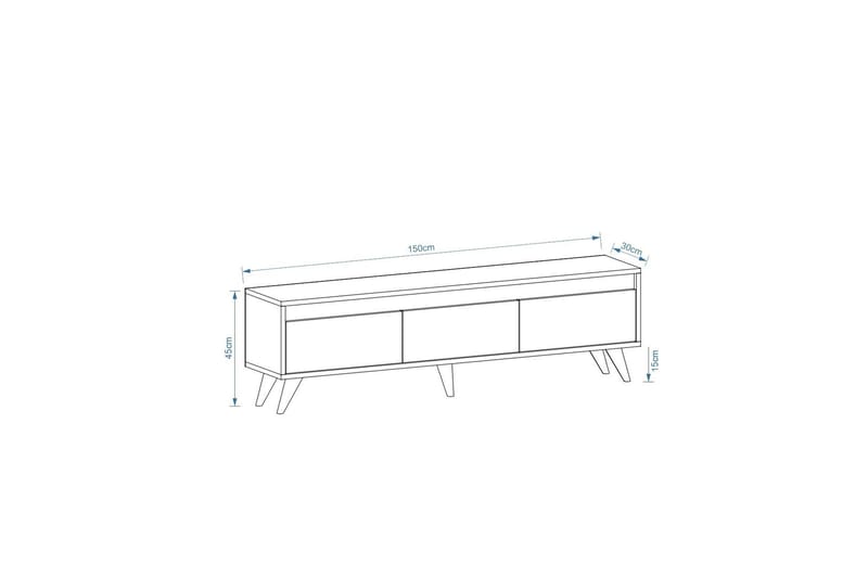 Hume Tv-bænk 150 cm - Valnød - Møbler - TV borde & mediemøbler - TV-borde