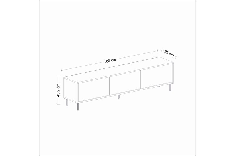 Imaj Tv-bænk 180 cm - Hvid/Guld - Møbler - TV borde & mediemøbler - TV-borde