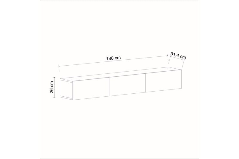 Interlaken Tv-bænk 180 cm - Hvid - Møbler - TV borde & mediemøbler - TV-borde