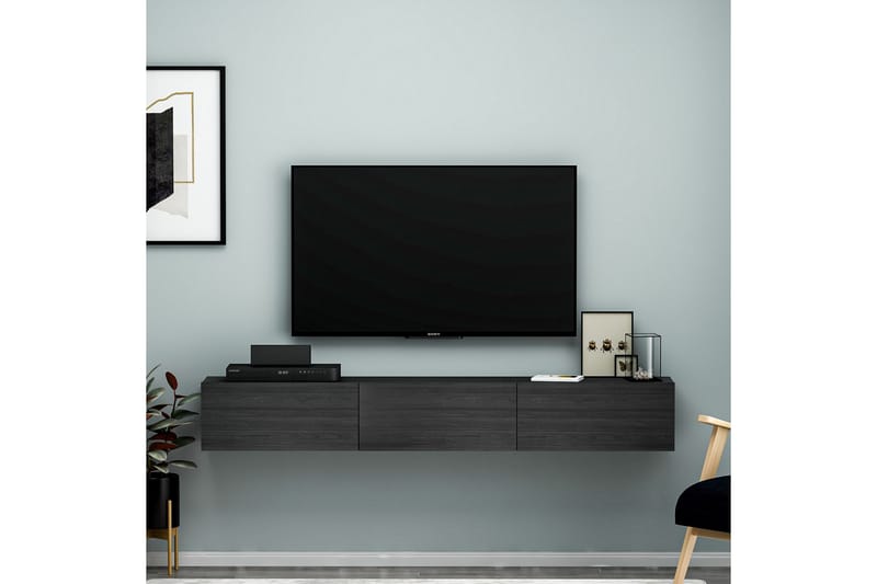 Interlaken Tv-bænk 180 cm - Sort - Møbler - TV borde & mediemøbler - TV-borde