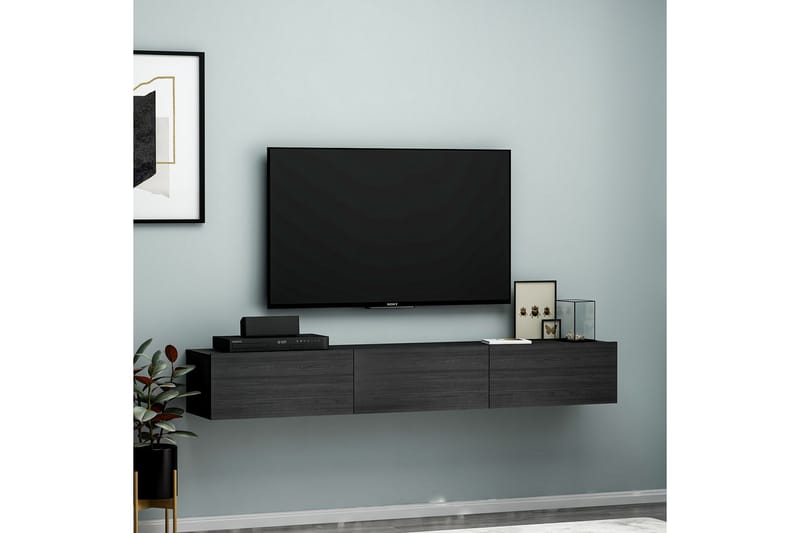 Interlaken Tv-bænk 180 cm - Sort - Møbler - TV borde & mediemøbler - TV-borde