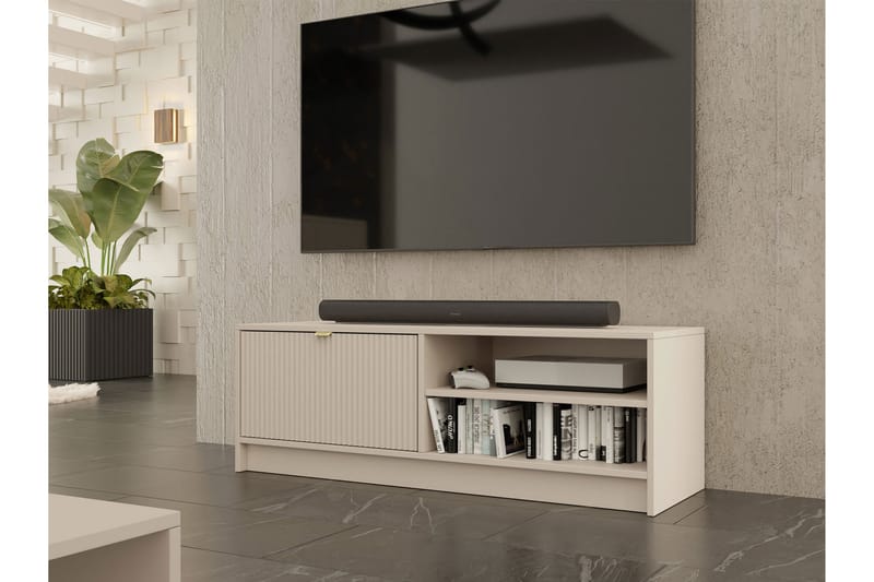 Kintore TV-skab 120 cm - Beige - Møbler - TV borde & mediemøbler - TV-borde