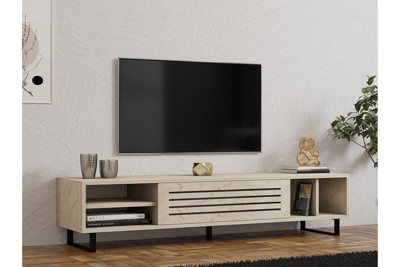 Lamal Tv-bænk 160 cm - Beige - Møbler - TV borde & mediemøbler - TV-borde