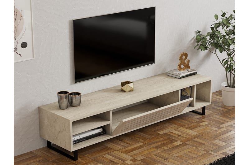 Lamal Tv-bænk 160 cm - Beige - Møbler - TV borde & mediemøbler - TV-borde