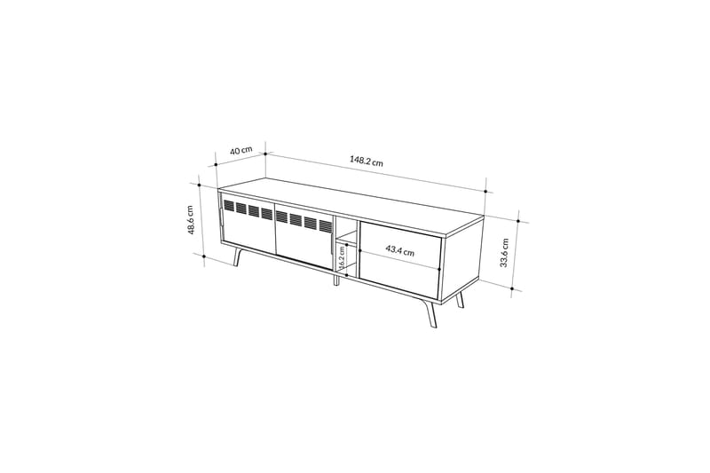 Lulia Tv-bænk 148,2 cm - Brun/Eg - Møbler - TV borde & mediemøbler - TV-borde