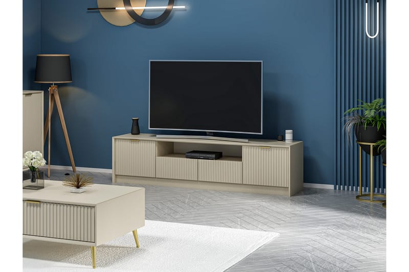 Luxe Tv-bænk 180 cm - Sandsten - Møbler - TV borde & mediemøbler - TV-borde