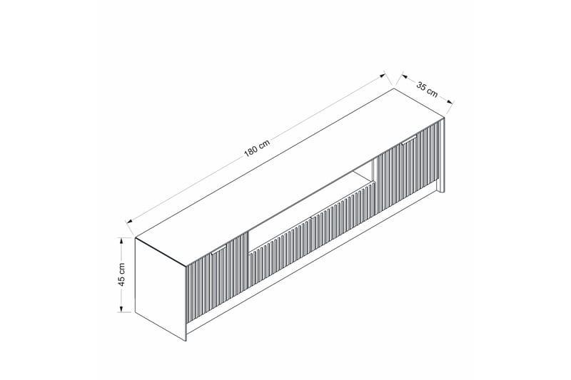 Luxe Tv-bænk 180 cm - Sandsten - Møbler - TV borde & mediemøbler - TV-borde