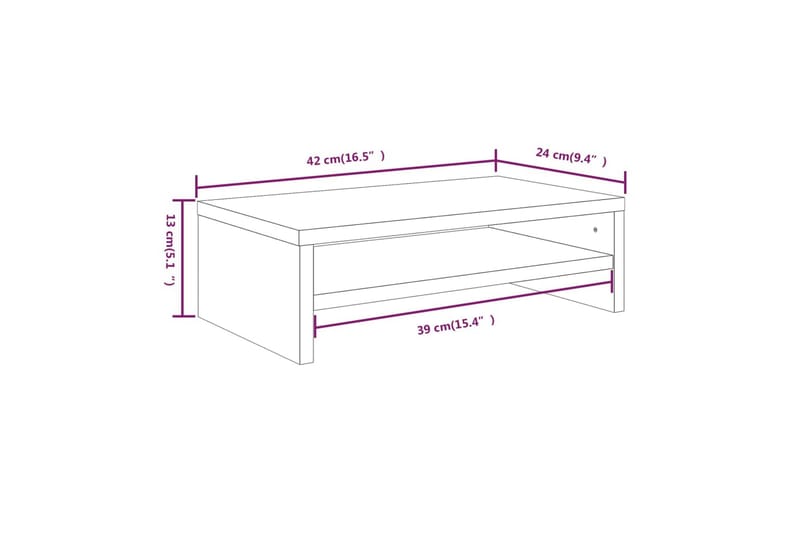 beBasic skærmstander 42x24x13 cm konstrueret træ grå sonoma-eg - GrÃ¥ - TV ophæng & TV stativ - Mediestativ & vægbeslag