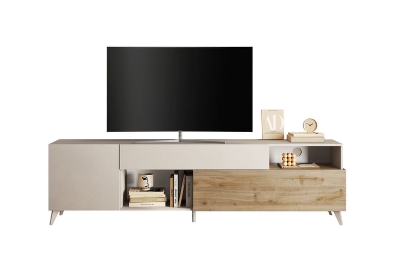 Monaco TV-bænk 241x42 cm - Brun/Hvid - Møbler - TV borde & mediemøbler - TV-borde