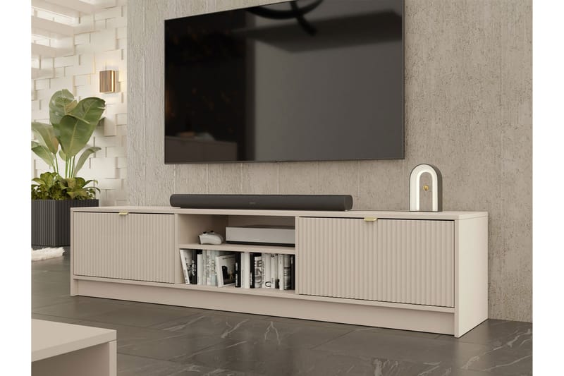 Novaj TV-skab 180 cm - Beige - Møbler - TV borde & mediemøbler - TV-borde