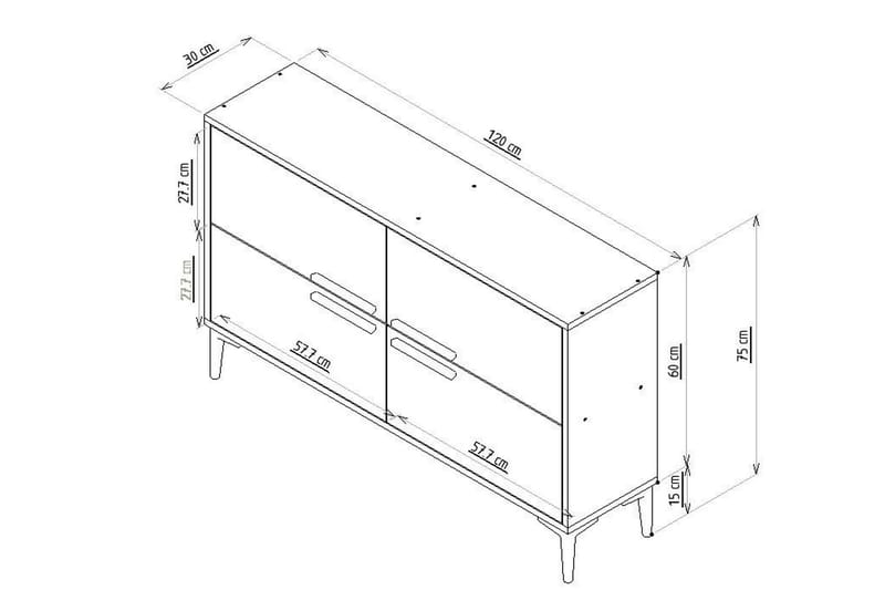 Patro Tv-bænk 120 cm - Eg - Møbler - TV borde & mediemøbler - TV-borde