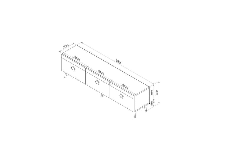 Safar Tv-bænk 150 cm - Hvid - Møbler - TV borde & mediemøbler - TV-borde