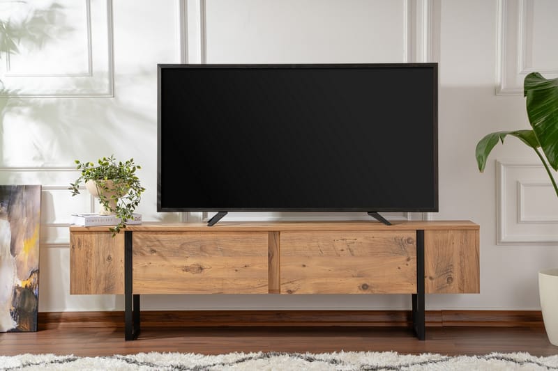 Serenity Tv-bænk 180x30 cm - Træ/Sort - Møbler - TV borde & mediemøbler - TV-borde