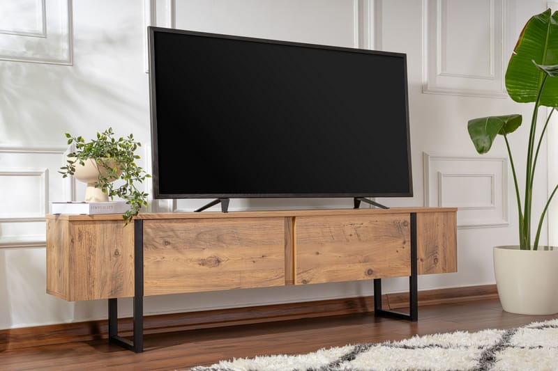 Serenity Tv-bænk 180x30 cm - Træ/Sort - Møbler - TV borde & mediemøbler - TV-borde