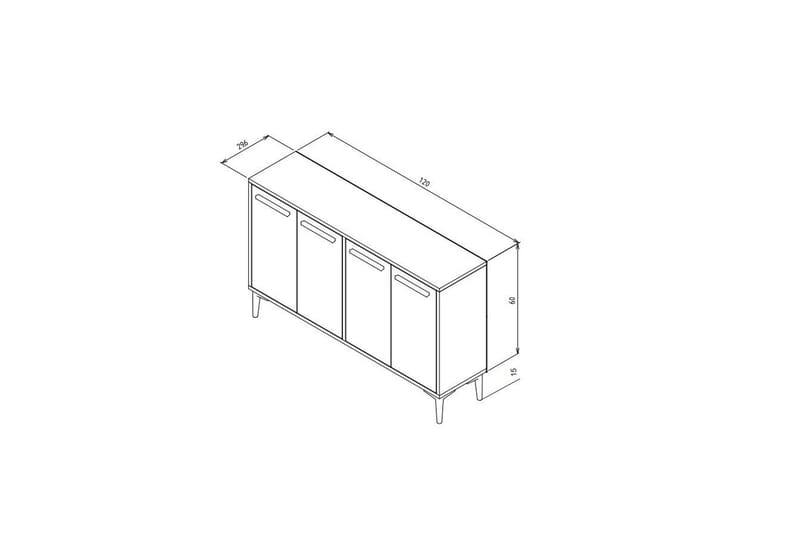 Stria Tv-bænk 120 cm - Antracit - Møbler - TV borde & mediemøbler - TV-borde