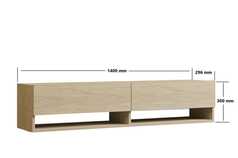 Taboada Tv-bænk 141 cm - Beige - Møbler - TV borde & mediemøbler - TV-borde