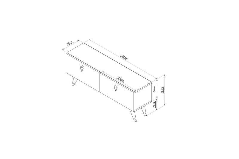 Tarab Tv-bænk 120 cm - Antracit - Møbler - TV borde & mediemøbler - TV-borde