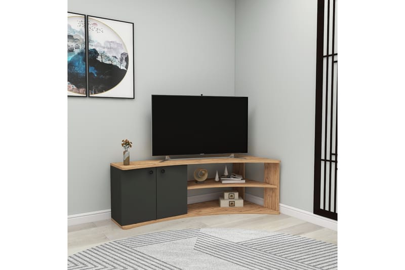 Termera Tv-bänk 135 cm - Brun/Antracit - Møbler - TV borde & mediemøbler - TV-borde