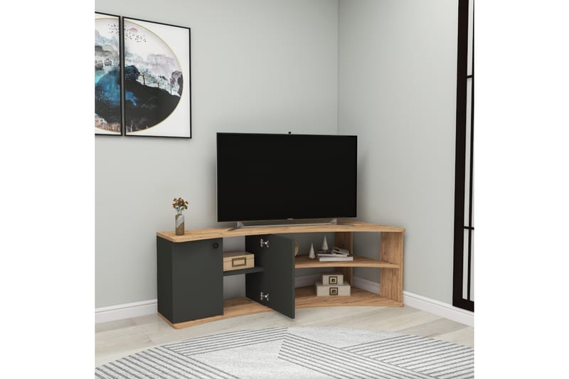 Termera Tv-bänk 135 cm - Brun/Antracit - Møbler - TV borde & mediemøbler - TV-borde