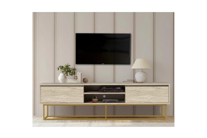 Toporias Tv-bænk 180 cm - Beige - Møbler - TV borde & mediemøbler - TV-borde