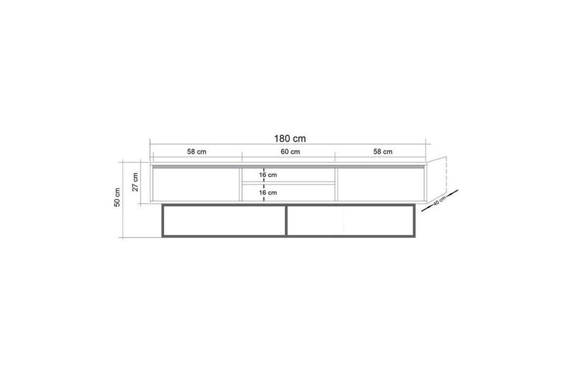 Toporias Tv-bænk 180 cm - Beige - Møbler - TV borde & mediemøbler - TV-borde