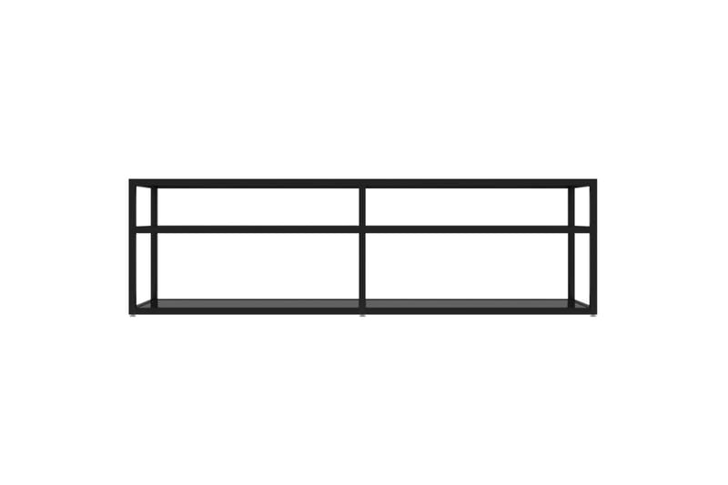 tv-bord 140x40x40,5 cm hærdet glas sort - Sort - Møbler - TV borde & mediemøbler - TV-borde