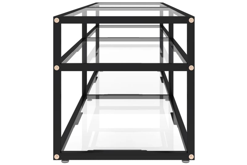 tv-bord 160x40x40,5 cm hærdet glas transparent - gennemsigtig - Møbler - TV borde & mediemøbler - TV-borde