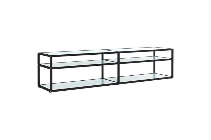 tv-bord 180x40x40,5 cm hærdet glas marmoreffekt hvid - Hvid - Møbler - TV borde & mediemøbler - TV-borde