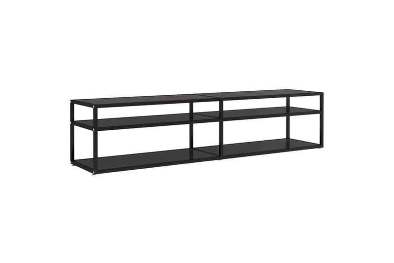 tv-bord 180x40x40,5 cm hærdet glas sort - Sort - Møbler - TV borde & mediemøbler - TV-borde