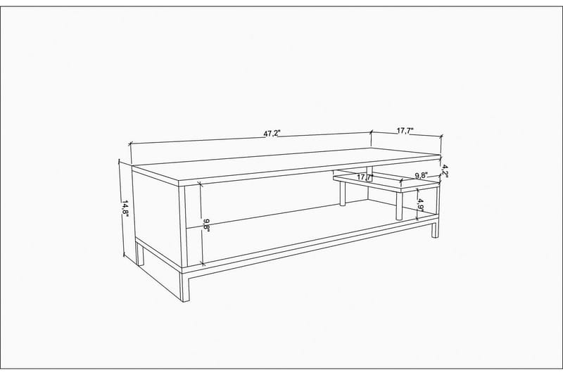 Andifli TV-Bord 120x37,6 cm - Hvid - Møbler - TV borde & mediemøbler - TV-borde