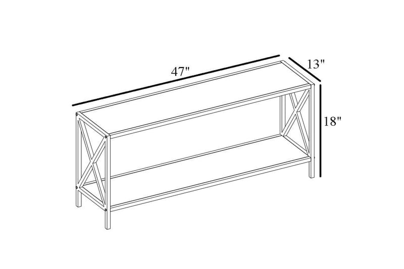 Andifli TV-Bord 120x45,7 cm - Brun - Møbler - TV borde & mediemøbler - TV-borde