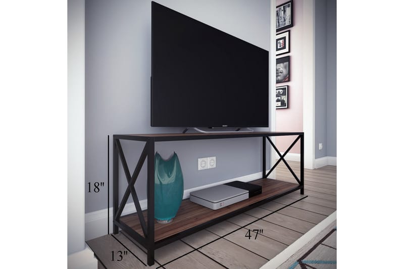 Andifli TV-Bord 120x45,7 cm - Brun - Møbler - TV borde & mediemøbler - TV-borde