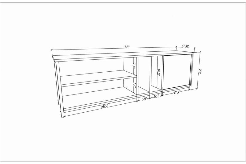 Andifli TV-Bord 140x50,8 cm - Sort - Møbler - TV borde & mediemøbler - TV-borde