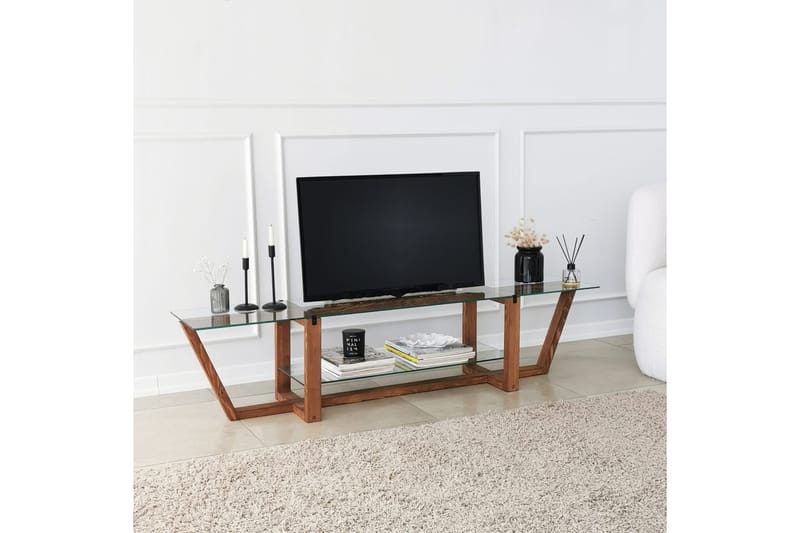 Andifli TV-Bord 158x35 cm - Brun - Møbler - TV borde & mediemøbler - TV-borde