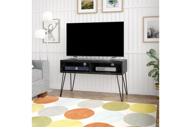 Athena TV-Bord 107x50 cm Sort/Marmormønster - Novogratz - Møbler - TV borde & mediemøbler - TV-borde