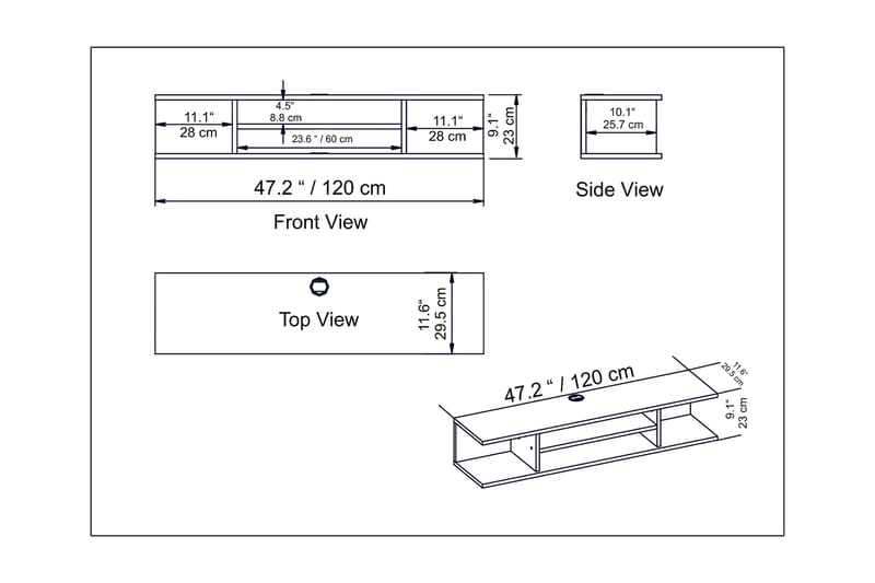 Avvakko TV-Bord 135 cm - Brun - Møbler - TV borde & mediemøbler - TV-borde