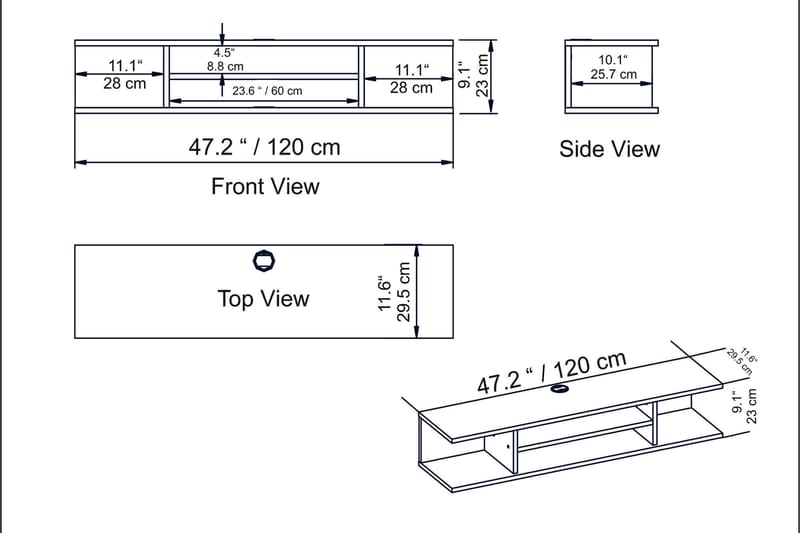 Avvakko TV-Bord 135 cm - Hvid - Møbler - TV borde & mediemøbler - TV-borde