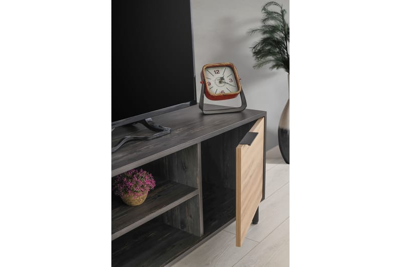 Ayleen TV-bord 140 cm - Mørkebrun/Natur - TV-borde