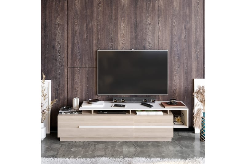 Campora TV-Bord 150 cm - Natur/hvid - Møbler - TV borde & mediemøbler - TV-borde