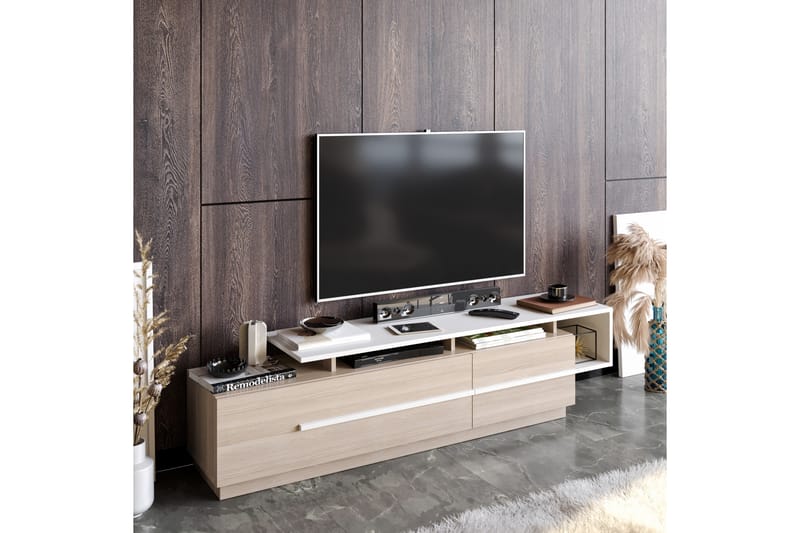 Campora TV-Bord 150 cm - Natur/hvid - Møbler - TV borde & mediemøbler - TV-borde