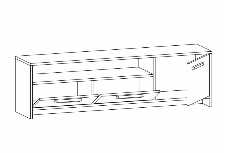 Colvin TV-Bord 160 cm - Natur/antracit - Møbler - TV borde & mediemøbler - TV-borde