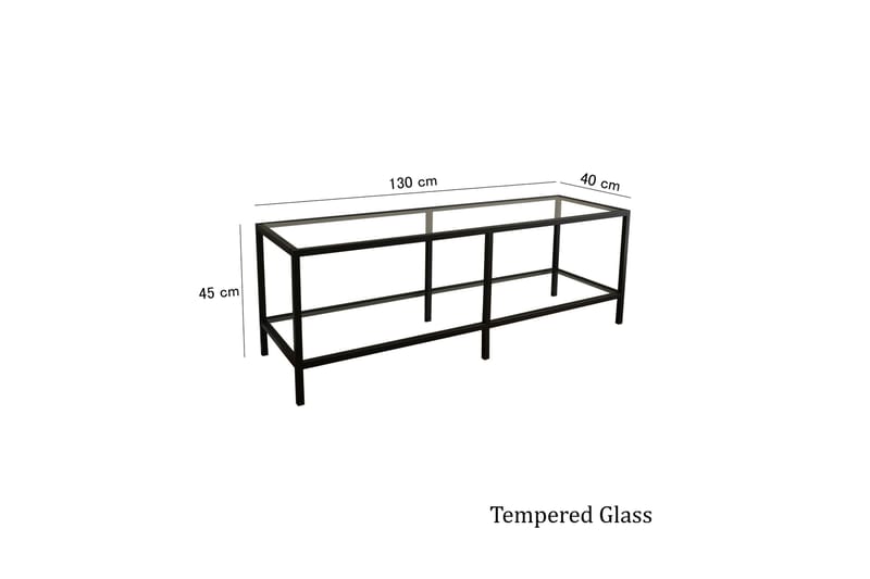 Condurso TV-bord 130 cm - Sort - Møbler - TV borde & mediemøbler - TV-borde