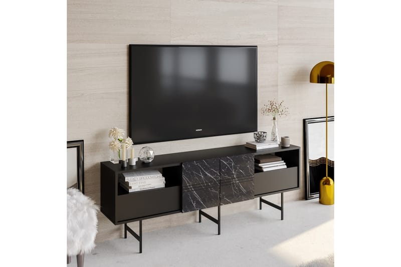 Dasaki TV-bord 180 cm - Sort - Møbler - TV borde & mediemøbler - TV-borde