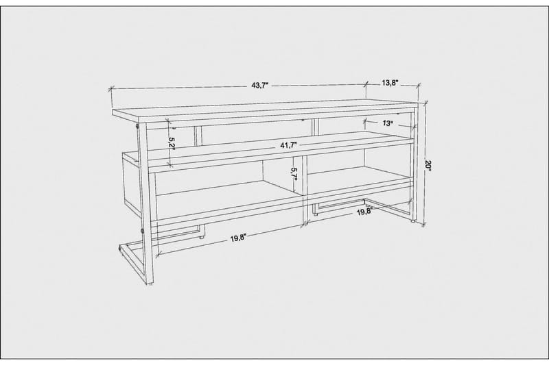 Desgrar TV-Bord 110x49,9 cm - Hvid - Møbler - TV borde & mediemøbler - TV-borde