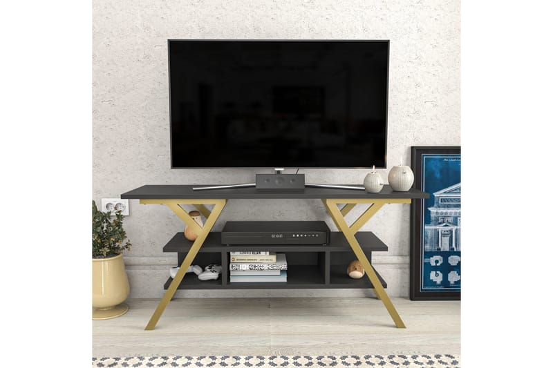 Desgrar TV-Bord 120x55 cm - Guld - Møbler - TV borde & mediemøbler - TV-borde