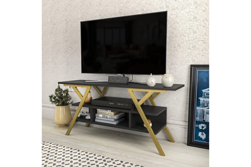 Desgrar TV-Bord 120x55 cm - Guld - Møbler - TV borde & mediemøbler - TV-borde